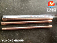 CuNi 90/10 รูปร่างประเภท Heat Exchanger Fin Tube Finned Copper Tube