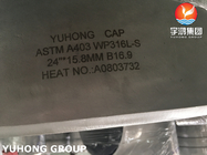 ความหนาใหญ่ ASTM A403 WP304L หมวกเหล็กไร้ขัดเหล็ก