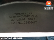 ความหนาใหญ่ ASTM A403 WP304L หมวกเหล็กไร้ขัดเหล็ก
