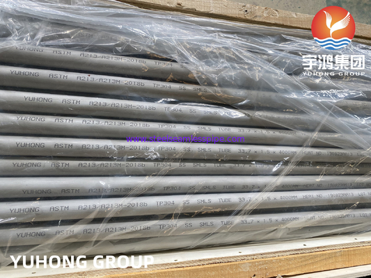 ASME SA213 TP304/304L 1.4301/1.4307 ท่อแลกเปลี่ยนความร้อนแบบไร้ผิวเหล็ก
