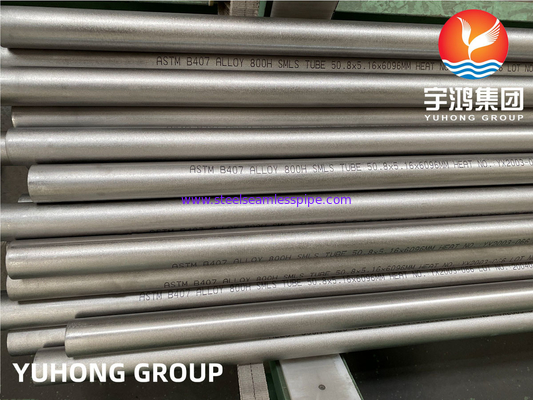 ASTM B407 / ASME SB407 Incoloy 800H (Din 1.4958) UNS N08810 ท่อโลหะผสมนิกเกิล