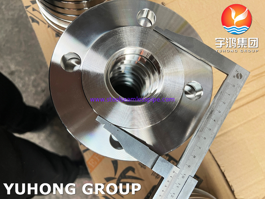BS4504 (EN 1092-1) F316L แฟลนจ์สกรูสแตนเลส สาย BSPP สาย PN16 ประเภทโกหก