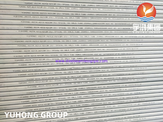 ASTM A213 TP316L สแตนเลสแบบไม่มีรอยต่อท่อดึงเย็นสำหรับเครื่องแลกเปลี่ยนความร้อนและหม้อไอน้ำ