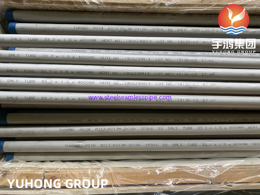 ASTM A213 TP304 1.4301 ท่อไร้รอย Austenitic สําหรับอุณหภูมิสูง