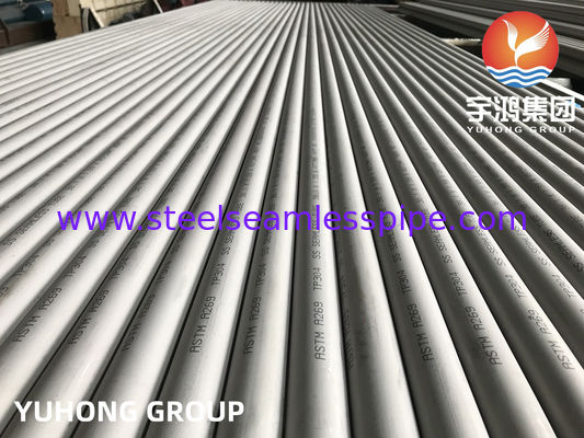 ท่อไร้ตะเข็บสแตนเลส ASTM A269 TP304 ดองและอบอ่อนสำหรับเครื่องแลกเปลี่ยนความร้อนพร้อมการทดสอบ PMI