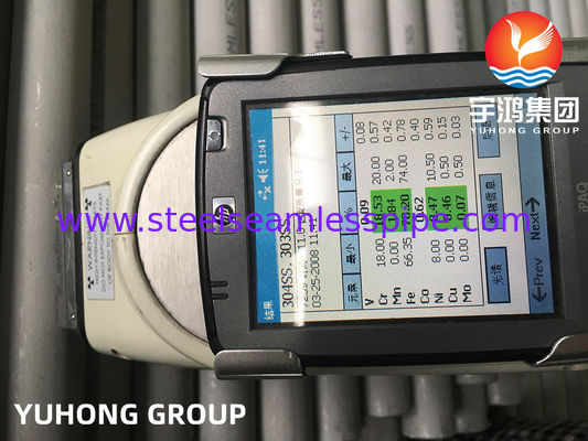 ท่อไร้ตะเข็บสแตนเลส ASTM A269 TP304 ดองและอบอ่อนสำหรับเครื่องแลกเปลี่ยนความร้อนพร้อมการทดสอบ PMI