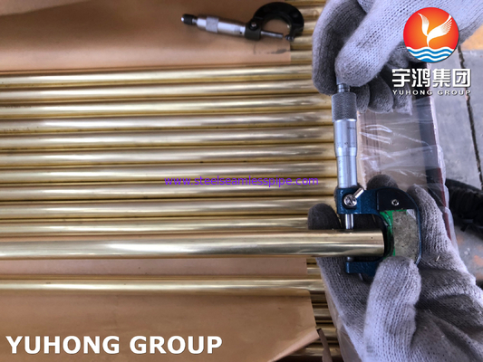 ASTM B111 C44300 / DIN CuZn28Sn1 หลอดสแตนเลสหลอดแลกเปลี่ยนความร้อน