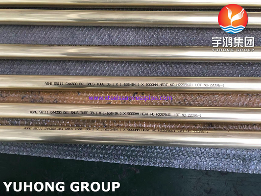 ASTM B111 C44300 / DIN CuZn28Sn1 หลอดสแตนเลสหลอดแลกเปลี่ยนความร้อน