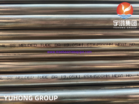 ASME SA249 TP304 304L SUS304 1.4301 ท่อเชื่อมสําหรับเครื่องปรับความร้อน