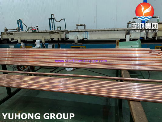 ASTM B111 UNS C12200 / CW024A ท่อทองแดงไร้สาย ท่อแลกเปลี่ยนความร้อน DHP