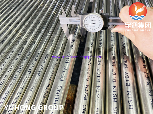 ระบบปฏิกิริยานิวเคลียร์ Tube Used ASTM B167 Inconel 600 / UNS N06600 แบบไม่มีสาย