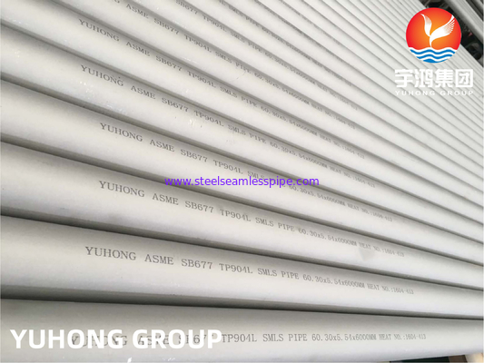 ASME SB677 N08904 TP904L 1.4539 ท่อ SMLS austenitic สําหรับน้ํามันและก๊าซ