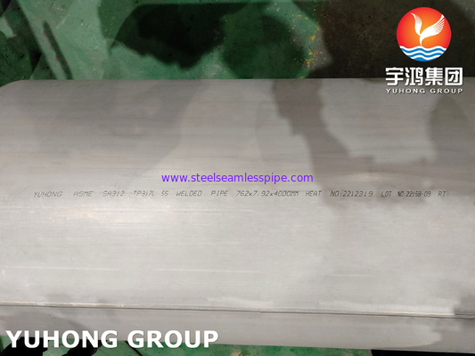 ASME SA312 TP317L 1.4438 ท่อเชื่อมสําหรับบริการอุณหภูมิสูง