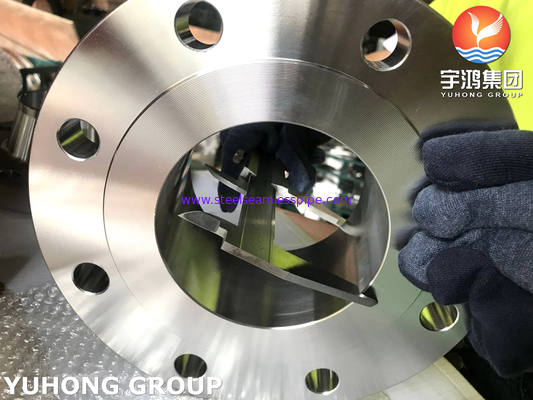 หน้าแปลนเหล็กกล้าดูเพล็กซ์ SA182 F60 / UNS S32205 แบบ Forged, หน้าแปลน Weld-Neck RF ANSI B16.5, สำหรับอุปกรณ์บำบัดน้ำเสีย