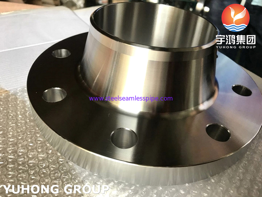 หน้าแปลนเหล็กกล้าดูเพล็กซ์ SA182 F60 / UNS S32205 แบบ Forged, หน้าแปลน Weld-Neck RF ANSI B16.5, สำหรับอุปกรณ์บำบัดน้ำเสีย