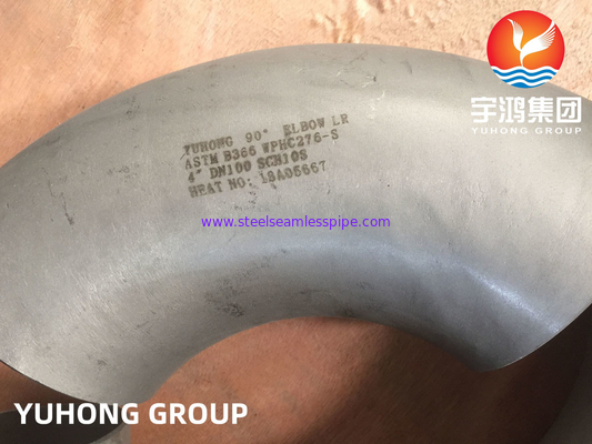 ASTM B366 C276 ข้อต่อท่อข้อศอกสแตนเลส B16.9 สำหรับแก๊สน้ำมัน