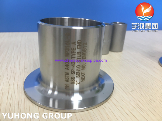 ASTM A403 WP316L-S Stub End TYPE A BW น้ำมัน ก๊าซ ปิโตรเคมี ก๊าซธรรมชาติ