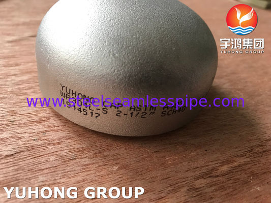 A403 WP304L-S Cap, B16.9 สแตนเลสสแตนเลสคาร์บอนต่ํา Butt weld Fitting สําหรับวิศวกรรมไฮดรอลิก