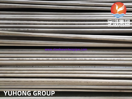 ช่องสูบ U Bend Tube TP304/304L TP316L TP310S TP316Ti TP321/321H TP347 TP317 การใช้งานเครื่องแลกเปลี่ยนความร้อน