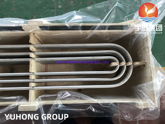 ช่องสูบ U Bend Tube TP304/304L TP316L TP310S TP316Ti TP321/321H TP347 TP317 การใช้งานเครื่องแลกเปลี่ยนความร้อน