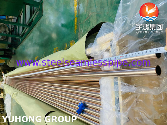 ท่อโลหะผสมทองแดง ASME B111 C11200 C70600 C44300 C12200 สำหรับระบบทำความร้อนและระบายความร้อนด้วยอากาศ