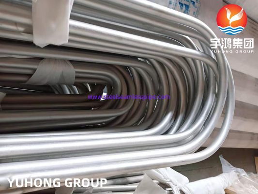 เหล็กกล้าไร้สนิม U ท่อดัดสำหรับเครื่องแลกเปลี่ยนความร้อน Air Cooler Condenser ท่อไร้รอยต่อ 100 ET / HT / UT 100% PMI