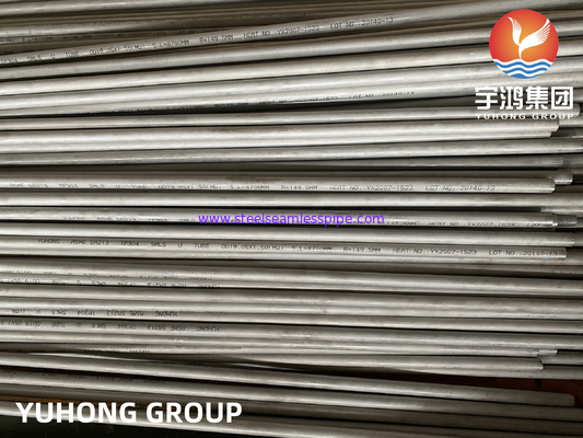เหล็กกล้าไร้สนิม U ท่อดัดสำหรับเครื่องแลกเปลี่ยนความร้อน Air Cooler Condenser ท่อไร้รอยต่อ 100 ET / HT / UT 100% PMI