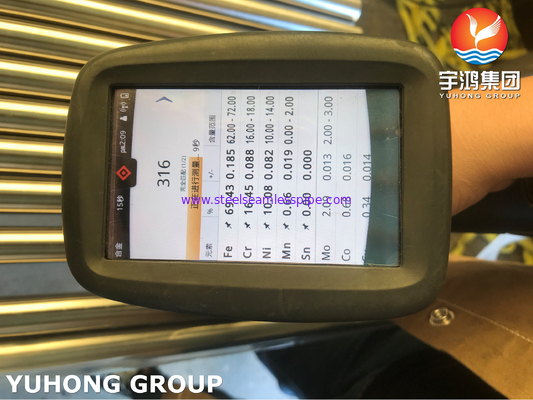 ท่อไร้รอยเหล็กไร้สแตนเลสสีใส A269 TP316 TP316L / TP316Ti สําหรับอุตสาหกรรมอาหาร