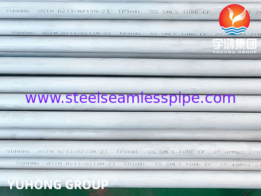 ASTM A213 TP304L ท่อไร้รอยเหล็กไร้ขัดสําหรับเครื่องแลกเปลี่ยนความร้อนและการใช้งานทางเคมี