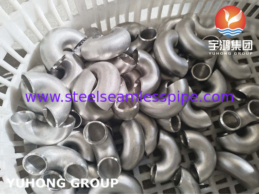 Hastelloy C22 / N06022 180 ° LR Elbow ∙ ASTM B366 นิเคิลสลัด Butt สวยเหมาะสําหรับการใช้งานที่รุนแรง