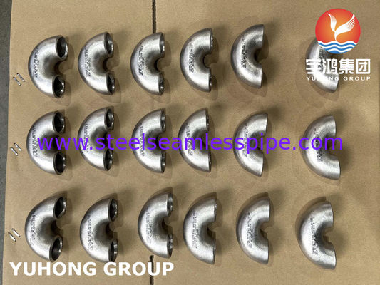 Hastelloy C22 / N06022 180 ° LR Elbow ∙ ASTM B366 นิเคิลสลัด Butt สวยเหมาะสําหรับการใช้งานที่รุนแรง