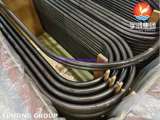 ASTM A179 / ASME SA179-2021 เหล็กกล้าคาร์บอนต่ำ U Bend Tube ดึงเย็นสำหรับเครื่องแลกเปลี่ยนความร้อน