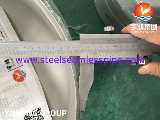 ฝาครอบสแตนเลส A403 WP304 / WP304L, ข้อต่อเชื่อมชน B16.9, สำหรับการผลิตภาชนะรับความดัน
