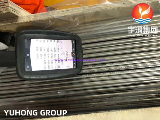 ASTM A213 TP316L ท่อเรืองแสงเหล็กไร้สแตนเลส