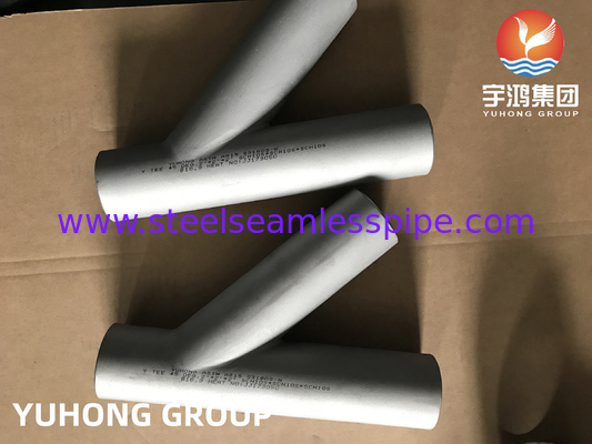 ASTM A815 S31803-W Y TEE Butt Welded Fitting B16.9 น้ำมันกลั่นปุ๋ยแก๊ส