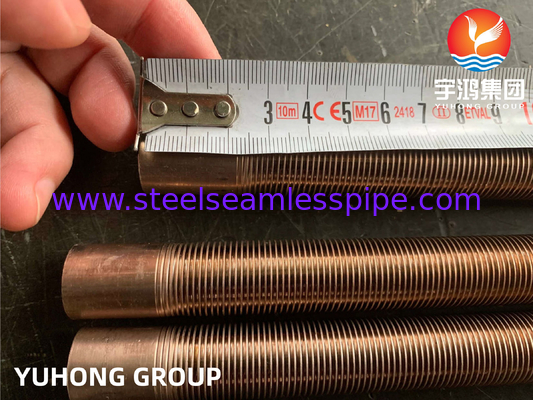ASTM B111 UNS C70600 ท่อสกัดทองแดง นิเคิล สายแลกเปลี่ยนความร้อน ท่อปีกต่ํา