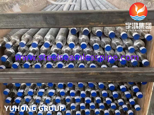 ASME SB163 UNS N04400 หลอดปีกชนิด G ที่ติดตั้งในเหล็กเหล็กสแตนเลียม