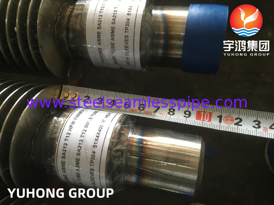 ท่อปีกผสมความถี่สูง ท่อเหล็กสแตนเลส ASTM A213 T12 ด้วยปีกเหล็กไร้ขัด 304