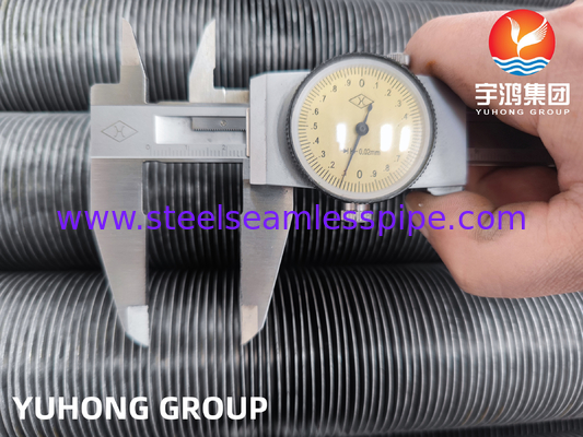 ASTM A179 ท่อเหล็กคาร์บอนที่มีปีกอลูมิเนียม ท่อปีกประเภท G ที่ติดตั้งสําหรับเครื่องแลกเปลี่ยนความร้อน