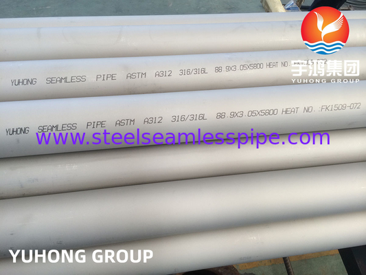 ท่อไร้ตะเข็บสแตนเลสออสเทนนิติก ASTM A312 TP316L สำหรับ ASME BPV Code Stamp U