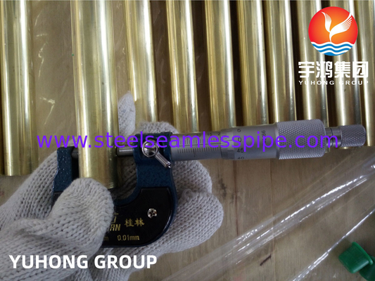 ASTM B111 / ASME SB111 C44300 ทองแดง นิเคิลท่อไร้รอยสําหรับการใช้งานระบบเย็นแบบคอนเดนเซอร์