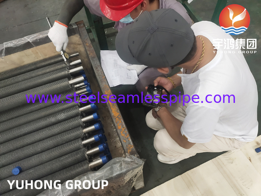 ท่อปีกขีดออก ท่อปีกเหล็กไร้ขัด ASME SA249 TP304 อลูมิเนียม1060 เครื่องแลกเปลี่ยนความร้อนเรเดียเตอร์ เครื่องทําความเย็นอากาศ