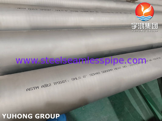 ท่อไร้รอยต่อสแตนเลส ASTM A312 TP316Ti อุปกรณ์แลกเปลี่ยนความร้อนสำหรับเรือเคมี