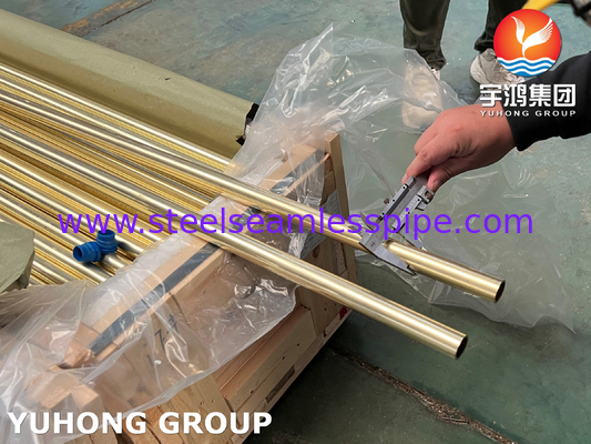 ท่อไร้สายเหล็กเหล็กเหล็กเหล็กท่อท่อทองแดง ASTM B111 C44300 C71500 C68700 การใช้งานเครื่องแลกเปลี่ยนความร้อน