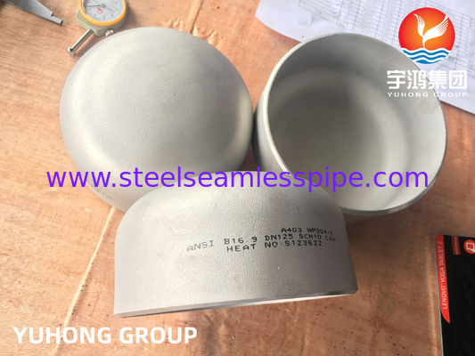 อุปกรณ์ประกอบการบดท้าย, ASTM A403 WP304-S หมวกปลายปลายไร้สายเหล็กไร้ขัด, ASME B169