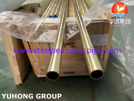 ASME SB111 C44300 / CuZn28Sn1 / CZ111 ทองแดง ท่อหมุนแบบไร้รอย
