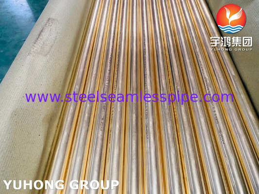 ASME SB111 C44300 / CuZn28Sn1 / CZ111 ทองแดง ท่อหมุนแบบไร้รอย