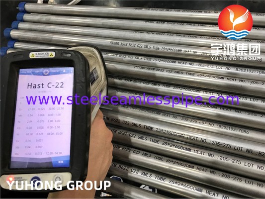 ASME SB622 N06022 ท่อเหล็กสแตนเลสสแตนเลส C22