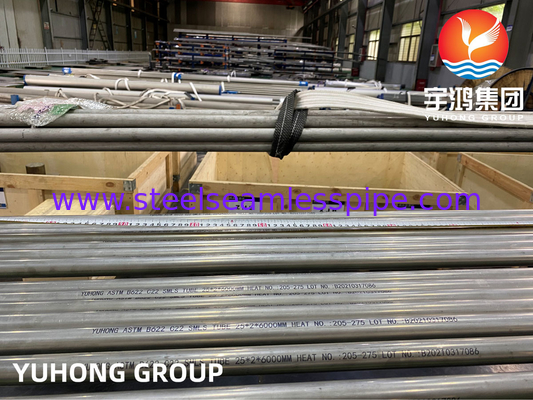 ASME SB622 N06022 ท่อเหล็กสแตนเลสสแตนเลส C22