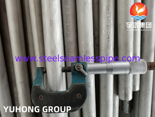 ASME SA213 TP316L ท่อสแตนเลส U Bend Tube สําหรับเครื่องแลกเปลี่ยนความร้อนและไบเลอร์